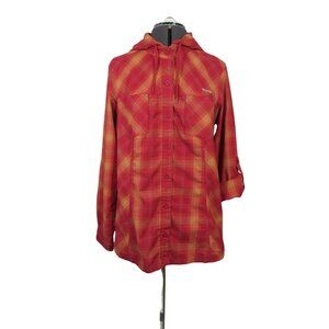 Columbia‎ Titanium women's hooded roll tab long sleeve layer shirt L
